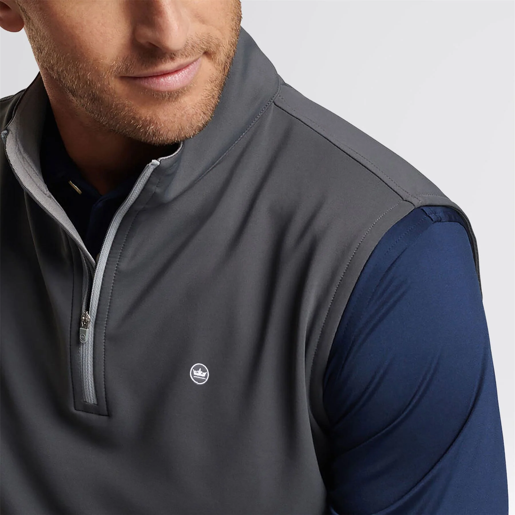 Galway Stretch Loop Ty Quarter Zip Vest Iron - Image 5